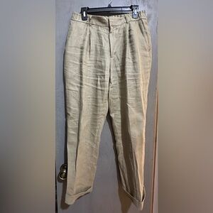 Linen Pants Size 30 in a soft olive green color